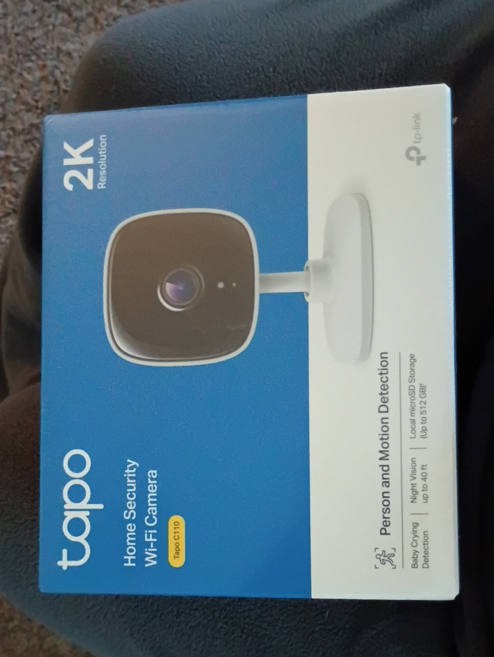 Tapo 2K Home Security Wi‑Fi Camera - Blue/White